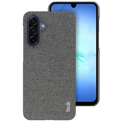 Samsung Galaxy A17 5G imak Ruiyi Series Cloth Texture PU + PC Phone Case - Dark Grey