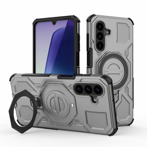 Samsung Galaxy A17 5G J-20 Solid Color MagSafe Magnetic TPU+PC Phone Case - Grey