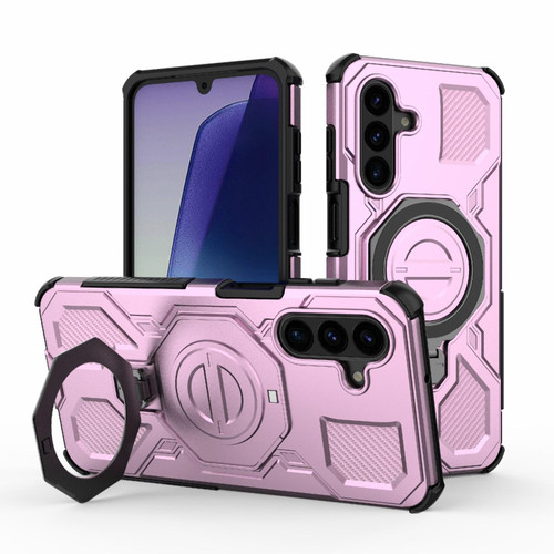 Samsung Galaxy A17 5G J-20 Solid Color MagSafe Magnetic TPU+PC Phone Case - Pink