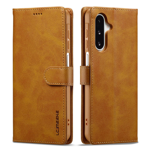 Samsung Galaxy A17 5G LC.IMEEKE Calf Texture Leather Phone Case - Brown