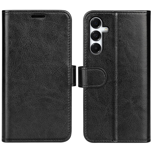 Samsung Galaxy A17 5G R64 Texture Horizontal Flip Leather Phone Case - Black