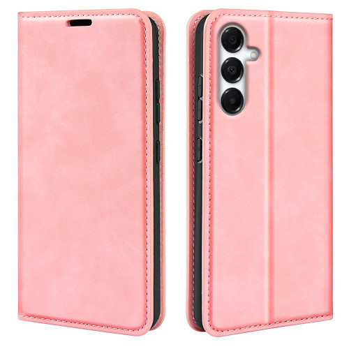 Samsung Galaxy A17 5G Retro-skin Magnetic Suction Leather Phone Case - Pink