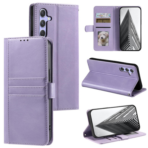 Samsung Galaxy A17 5G Simple 6-Card Wallet Leather Phone Case - Purple