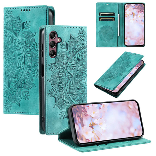 Samsung Galaxy A17 5G Totem Embossed Magnetic Leather Phone Case - Green