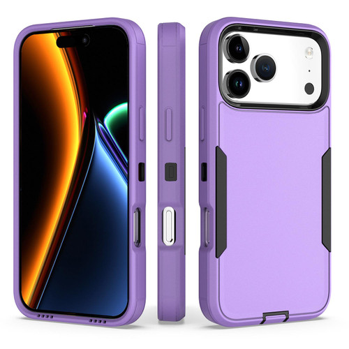 iPhone 17 Pro Max 2 in 1 PC Hybrid TPU Phone Case - Purple+Black