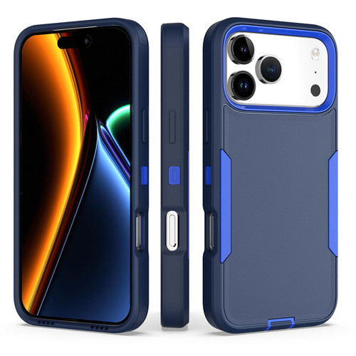 iPhone 17 Pro Max 2 in 1 PC Hybrid TPU Phone Case - Royal Blue+Dark Blue