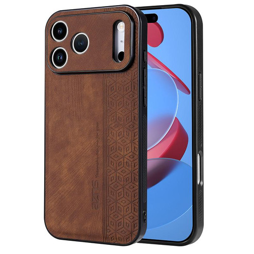 iPhone 17 Pro Max AZNS 3D Embossed Skin Feel Phone Case - Brown