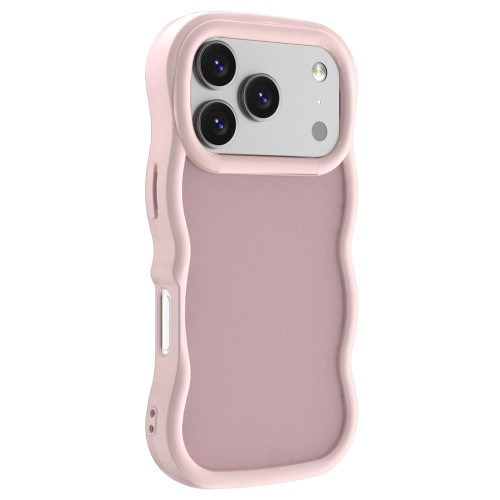 iPhone 17 Pro Max Big Wave Skin Feel Phone Case - Rose Red