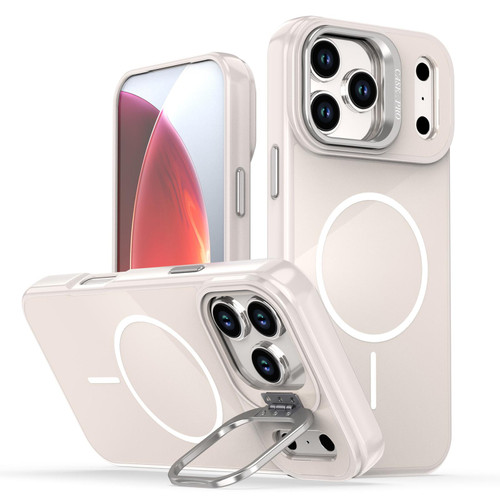 iPhone 17 Pro Max Bright Color Imitation Camera Bracket Magsafe Phone Case - Summit Stone