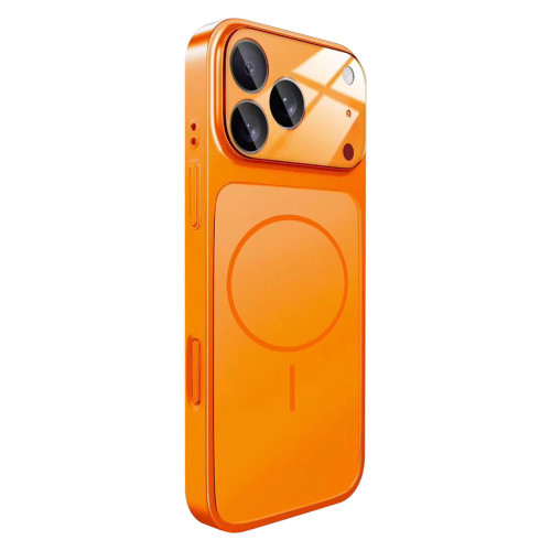 iPhone 17 Pro Max Change to 17 Big Lens Window Frosted MagSafe Phone Case - Orange