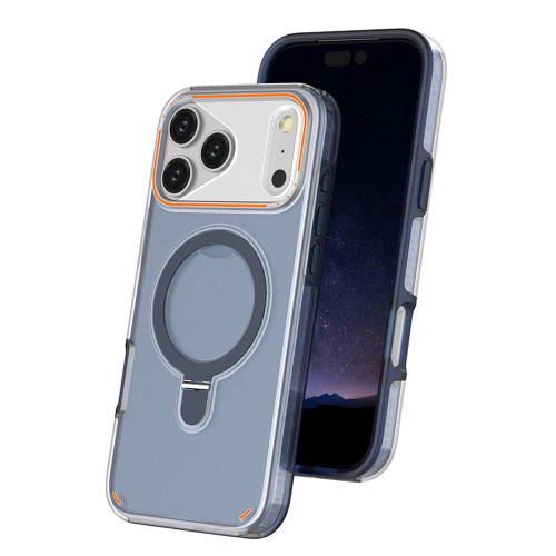 iPhone 17 Pro Max Colorful 2 in 1 MagSafe Ring Holder Phone Case - Royal Blue