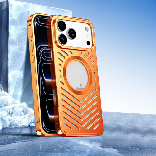 iPhone 17 Pro Max Cooling MagSafe Magnetic Holder Metal Phone Case