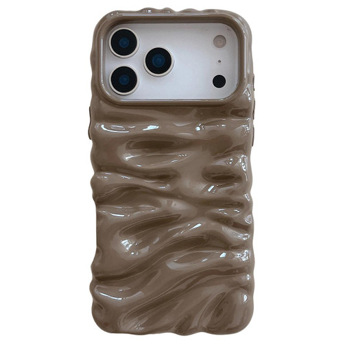 iPhone 17 Pro Max Cream Texture Electroplating TPU Full Coverage Phone Case - Khaki
