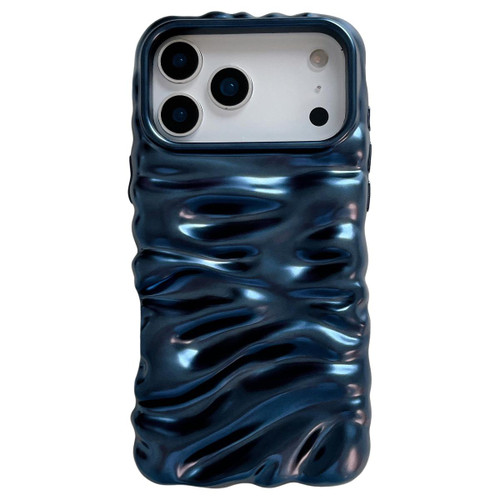 iPhone 17 Pro Max Cream Texture Electroplating TPU Full Coverage Phone Case - Matte Blue