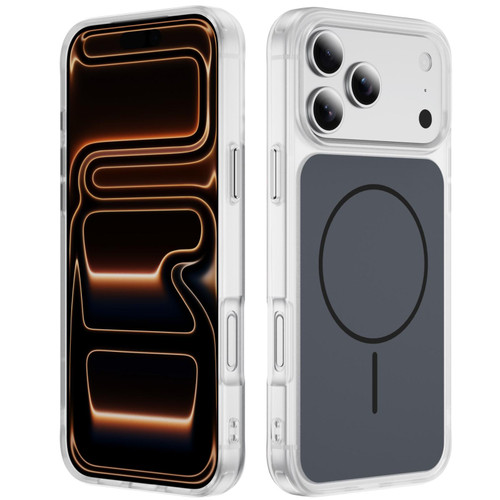 iPhone 17 Pro Max Crystal Frosted Skin Feel Magnetic MagSafe Phone Case - Black