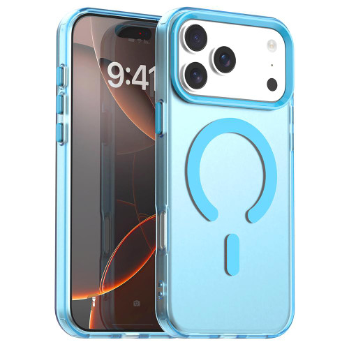 iPhone 17 Pro Max C-type Candy Magsafe PC Hybrid TPU Phone Case - Blue