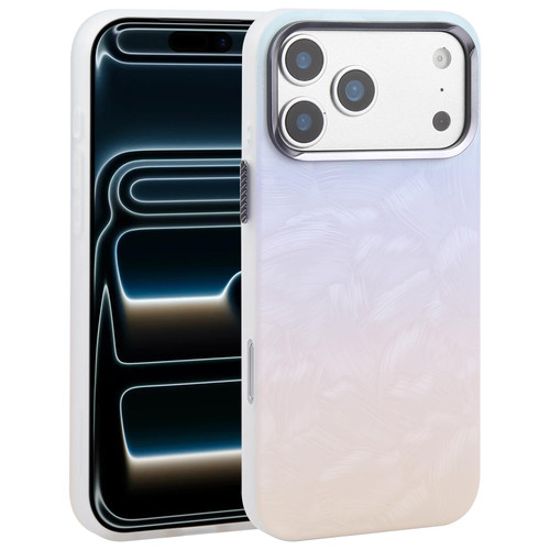 iPhone 17 Pro Max DFANS DESIGN Cloud Series Feather Texture Shockproof Phone Case - Gradient Purple