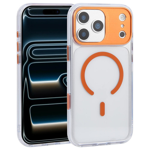 iPhone 17 Pro Max DFANS DESIGN Crystal Clear Series MagSafe Magnetic Transparent Phone Case - Orange