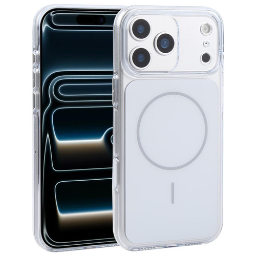 iPhone 17 Pro Max DFANS DESIGN Original Series PC Transparent Thin Circle MagSafe Phone Case - White