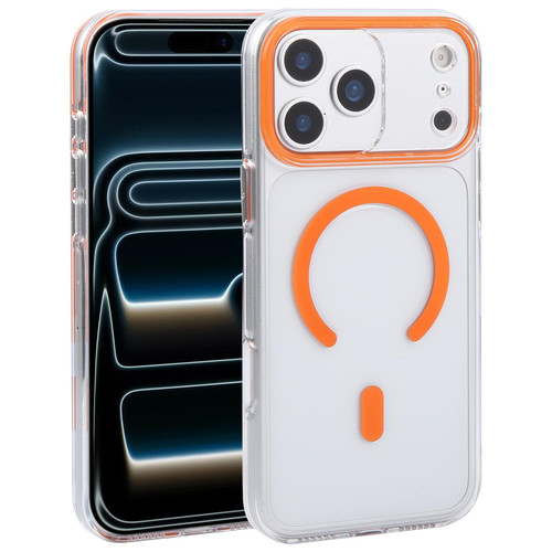 iPhone 17 Pro Max DFANS DESIGN Rainbow Series MagSafe Magnetic Transparent Phone Case - Orange