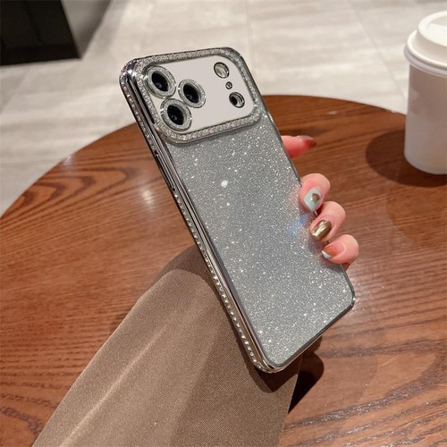 iPhone 17 Pro Max Diamond Glitter TPU Phone Case - Silver