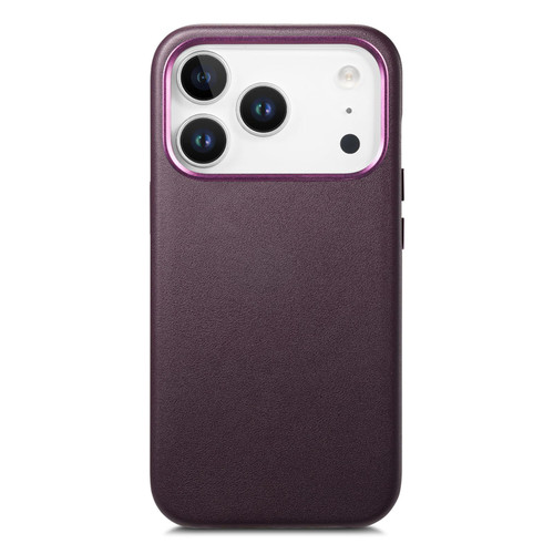 iPhone 17 Pro Max Electroplated Metal Button MagSafe Phone Case - Purple