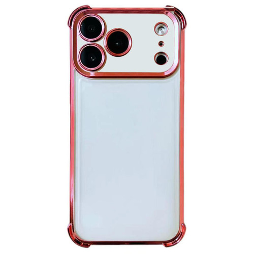 iPhone 17 Pro Max Electrpolated Space Four-corner Shockproof TPU Phone Case - Pink