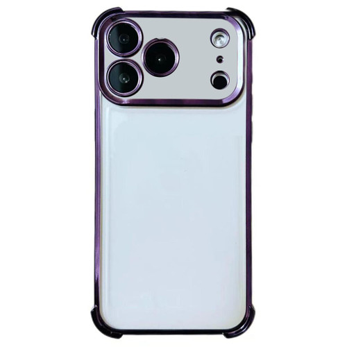 iPhone 17 Pro Max Electrpolated Space Four-corner Shockproof TPU Phone Case - Purple