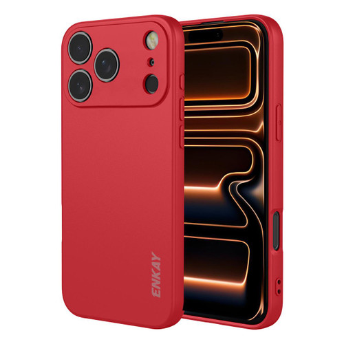 iPhone 17 Pro Max ENKAY Liquid Silicone Soft Shockproof Phone Case - Red