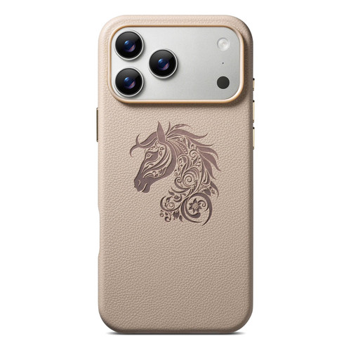 iPhone 17 Pro Max ESEBLE B1 Five Flowered Horse Phone Case - Khaki
