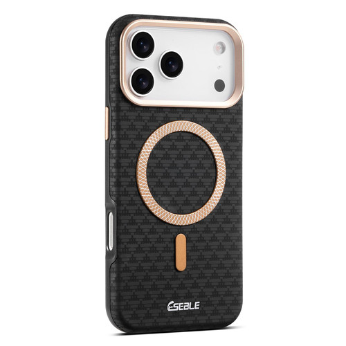 iPhone 17 Pro Max ESEBLE L3 Triangular Shield Metal Lens Magnetic Phone Case - Black