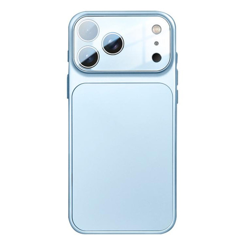 iPhone 17 Pro Max Frosted Acrylic Hybrid TPU Phone Case with Lens Film - Sierra Blue