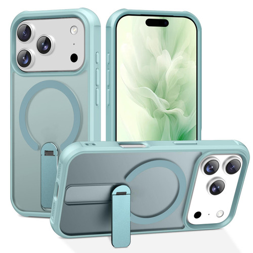 iPhone 17 Pro Max Fulcrum Standing Bracket MagSafe Phone Case - Lake Blue