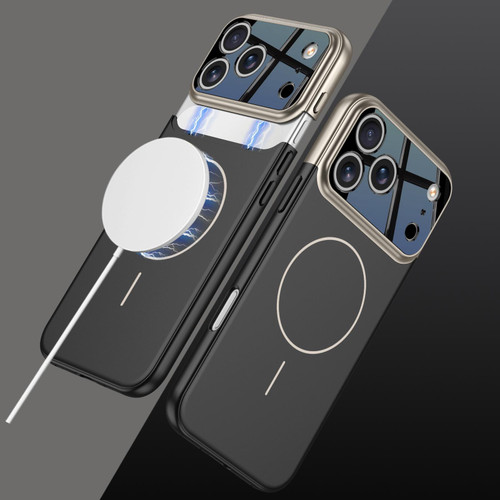 iPhone 17 Pro Max GKK Color Master Splicing MagSafe Magnetic Phone Case - Grey Black