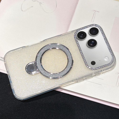 iPhone 17 Pro Max Gradient Glitter Diamonds MagSafe Phone Case - Light Yellow