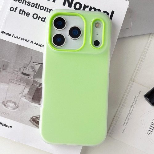 iPhone 17 Pro Max Jelly Color Matte Feel PC Hybrid TPU Phone Case - Green