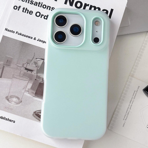 iPhone 17 Pro Max Jelly Color Matte Feel PC Hybrid TPU Phone Case - Light Blue