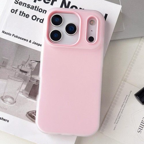 iPhone 17 Pro Max Jelly Color Matte Feel PC Hybrid TPU Phone Case - Light Pink