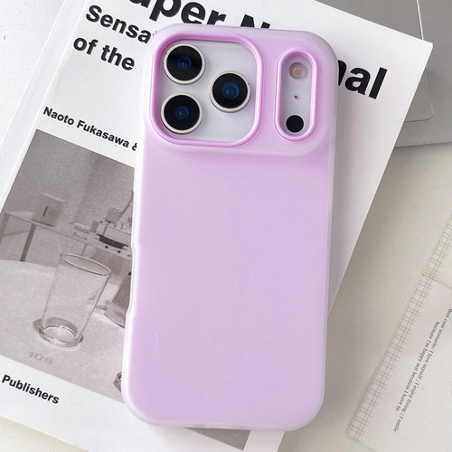 iPhone 17 Pro Max Jelly Color Matte Feel PC Hybrid TPU Phone Case - Purple