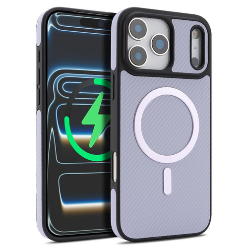 iPhone 17 Pro Max Kalebol Carbon Fiber MagSafe Phone Case - Purple