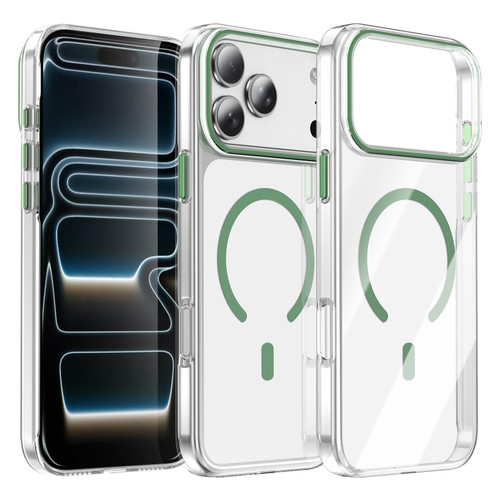 iPhone 17 Pro Max Kemeng Clear PC Magnetic Phone Case - Green