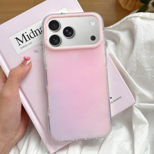 iPhone 17 Pro Max Large Camera Frame Vibrant Jelly Color TPU + IMD Phone Case - Pink