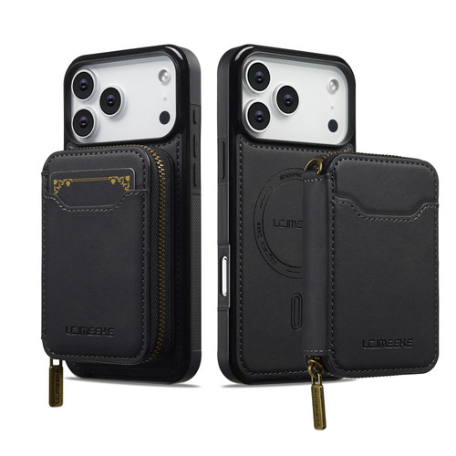 iPhone 17 Pro Max LC.IMEEKE L6 Series Zipper Card Bag MagSafe