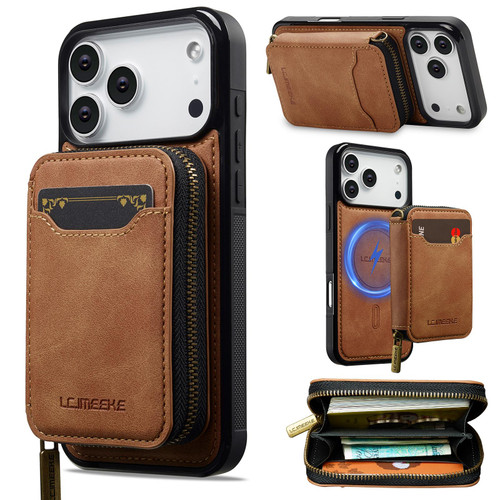 iPhone 17 Pro Max LC.IMEEKE L6 Series Zipper Card Bag MagSafe