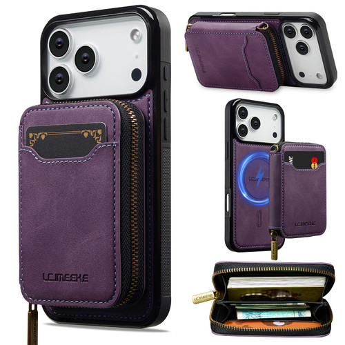 iPhone 17 Pro Max LC.IMEEKE L6 Series Zipper Card Bag MagSafe