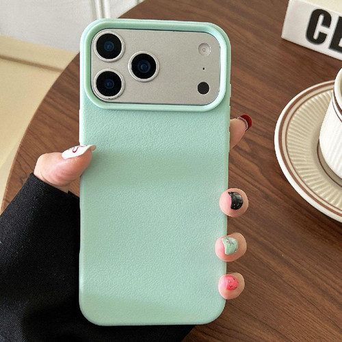 iPhone 17 Pro Max Leather Texture TPU Full Coverage Phone Case - Green