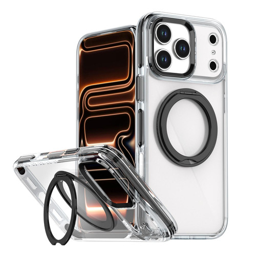 iPhone 17 Pro Max Magnetic 360 Degree Rotating Holder Phone Case - Black