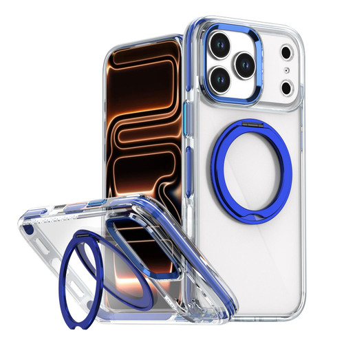 iPhone 17 Pro Max Magnetic 360 Degree Rotating Holder Phone Case - Blue