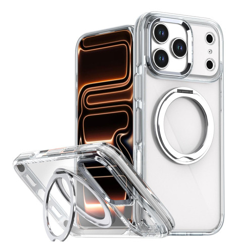 iPhone 17 Pro Max Magnetic 360 Degree Rotating Holder Phone Case - White