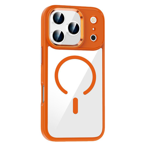 iPhone 17 Pro Max MagSafe Anti-fingerprint Highly Transparent PC Phone Case - Orange
